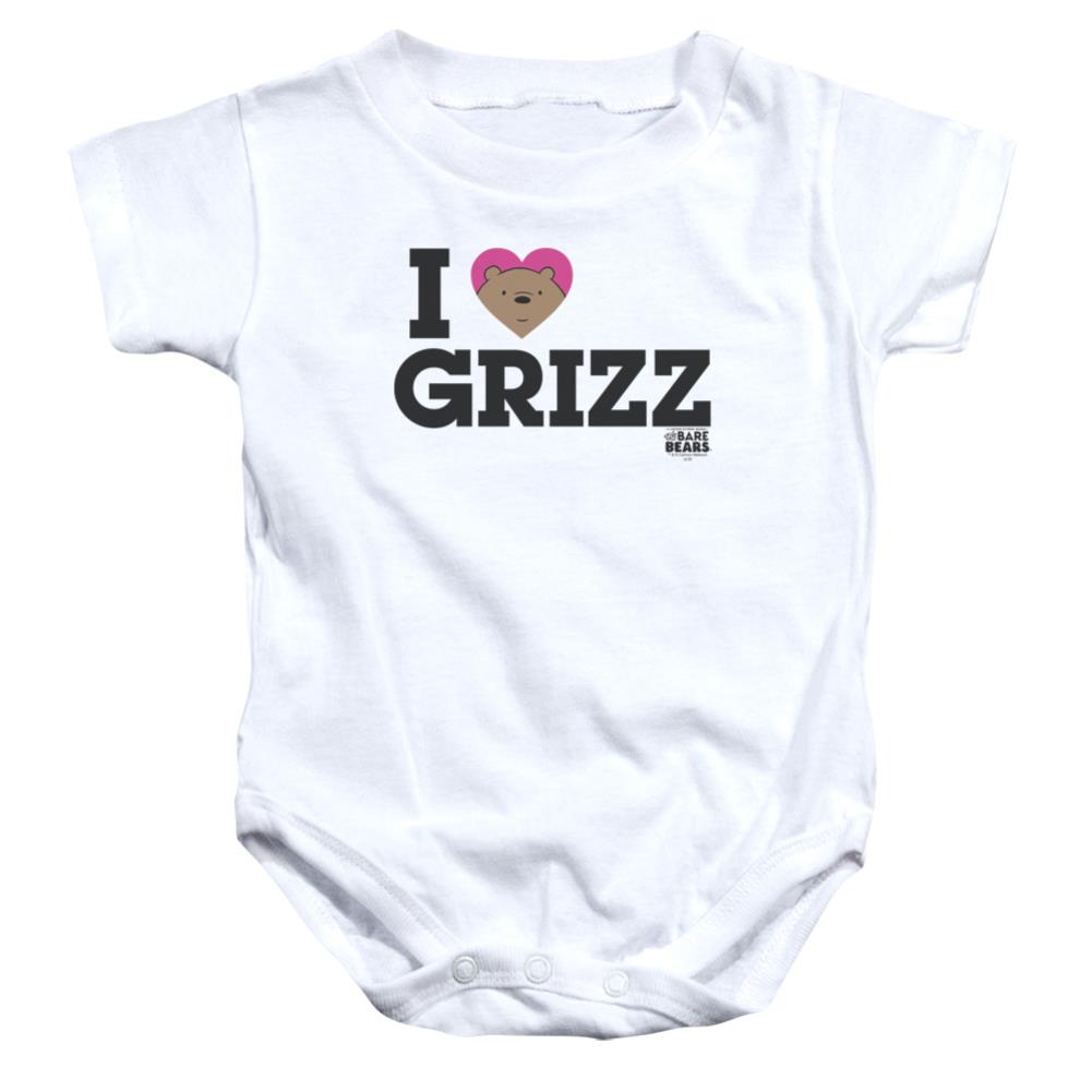 We Bare Bears Heart Grizz Infant's Cotton SS Snapsuit