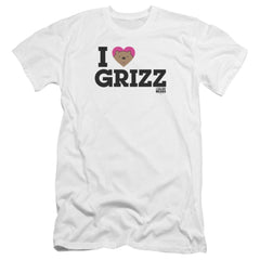 We Bare Bears Heart Grizz Men's Ultra-Soft 30/1 Cotton Slim Short-Sleeve T-Shirt