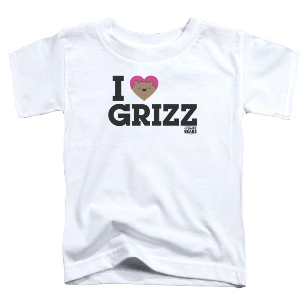 We Bare Bears Heart Grizz Toddler 18/1 Cotton Short-Sleeve T-Shirt