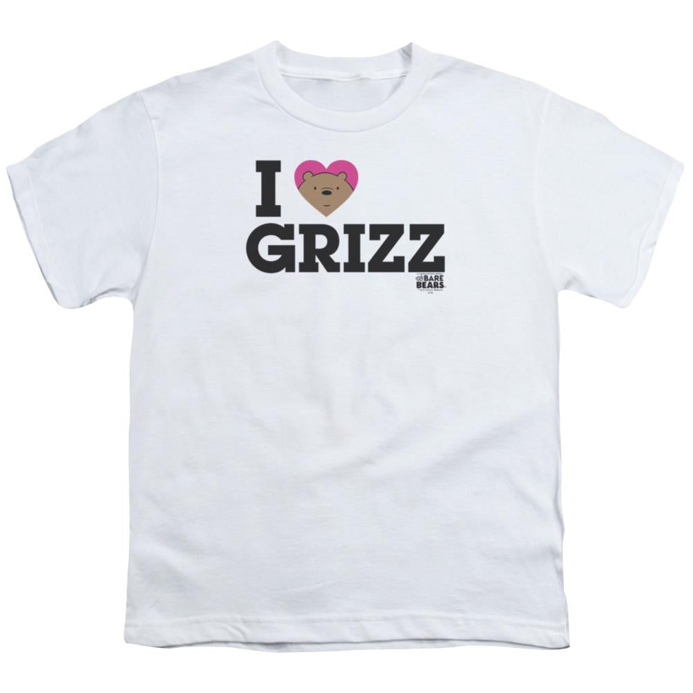 We Bare Bears Heart Grizz Youth 18/1 100% Cotton Short-Sleeve T-Shirt