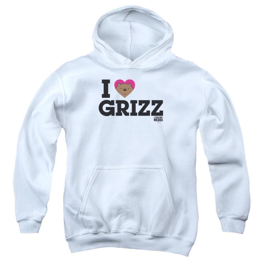 We Bare Bears Heart Grizz Youth Cotton Poly Pull-Over Hoodie
