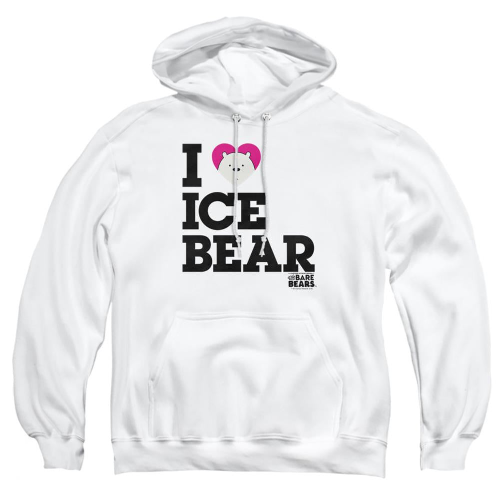 We Bare Bears Heart Ice Bear Men's Pull-Over 75 25 Poly Hoodie