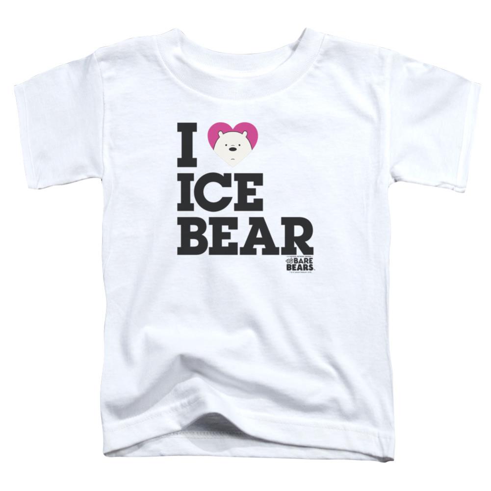 We Bare Bears Heart Ice Bear Toddler 18/1 Cotton Short-Sleeve T-Shirt