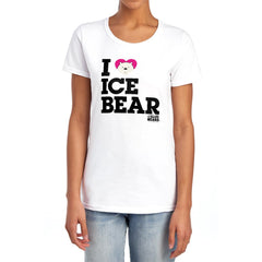 We Bare Bears Heart Ice Bear Women's 18/1 Cotton Short-Sleeve T-Shirt