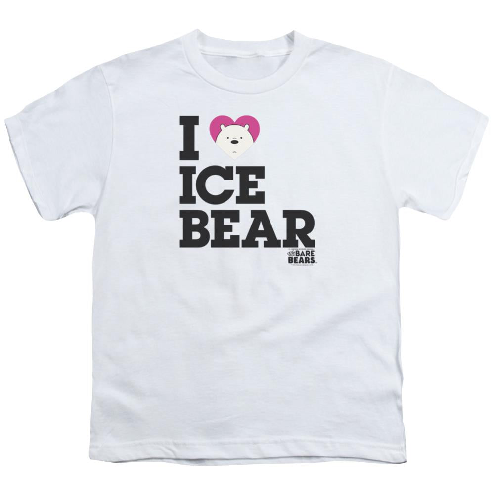 We Bare Bears Heart Ice Bear Youth 18/1 100% Cotton Short-Sleeve T-Shirt