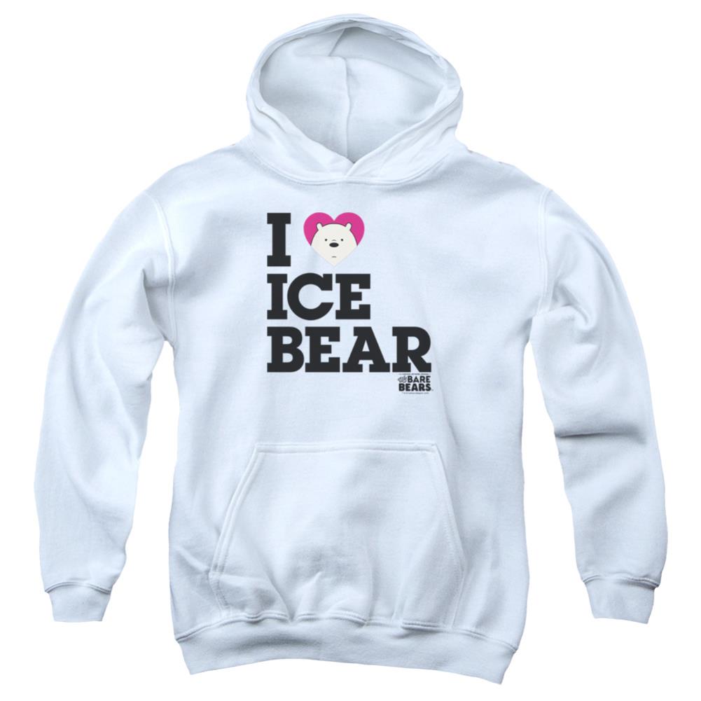 We Bare Bears Heart Ice Bear Youth Cotton Poly Pull-Over Hoodie
