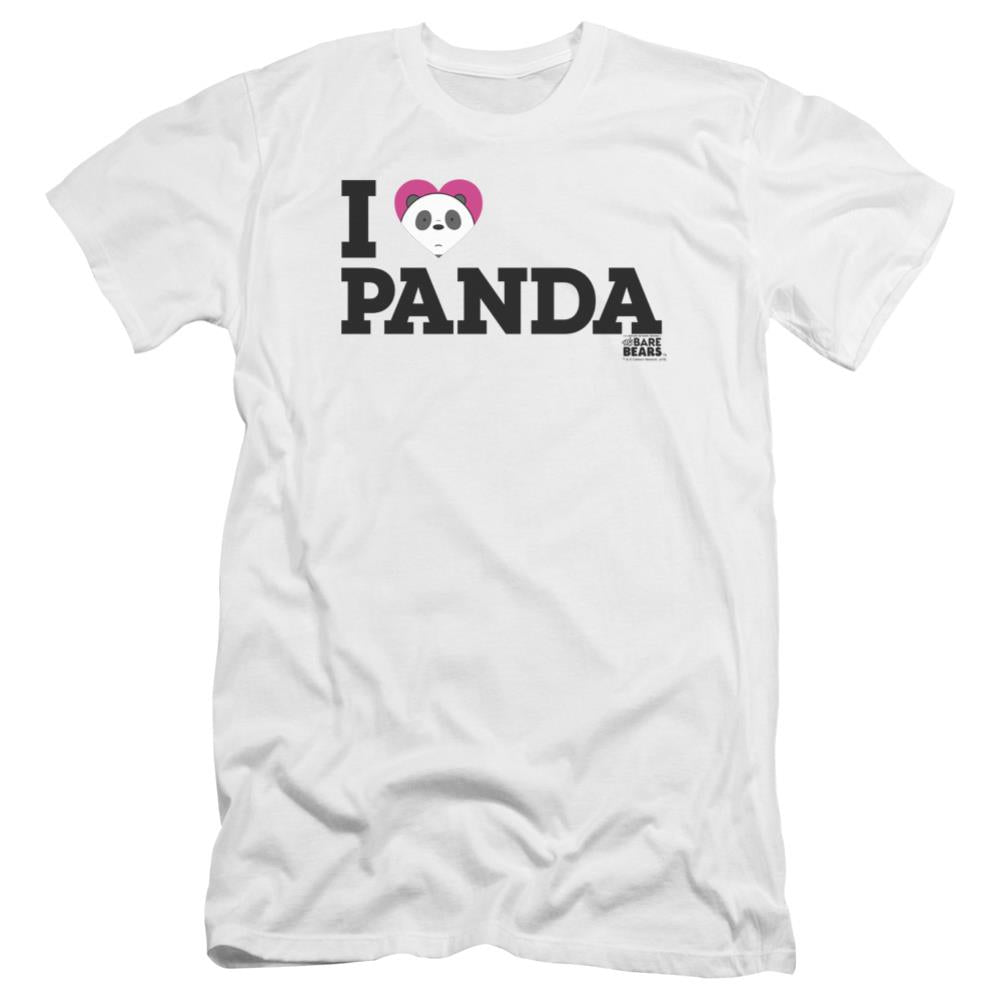 We Bare Bears Heart Panda Men's Ultra-Soft 30/1 Cotton Slim Short-Sleeve T-Shirt