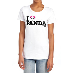 We Bare Bears Heart Panda Women's 18/1 Cotton Short-Sleeve T-Shirt