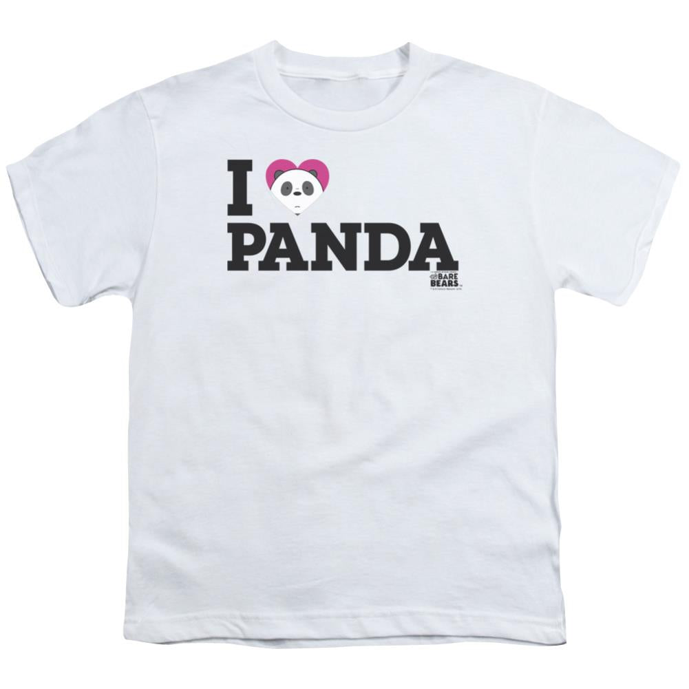 We Bare Bears Heart Panda Youth 18/1 100% Cotton Short-Sleeve T-Shirt