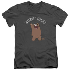 We Bare Bears Internet Famous Men's 30/1 Cotton Slim V-Neck T-Shirt