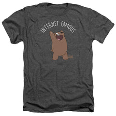 We Bare Bears Internet Famous Men's 30/1 Heather 60 40 Poly Short-Sleeve T-Shirt