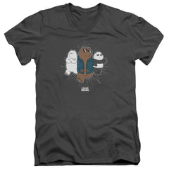 We Bare Bears Jacket Men's 30/1 Cotton Slim V-Neck T-Shirt