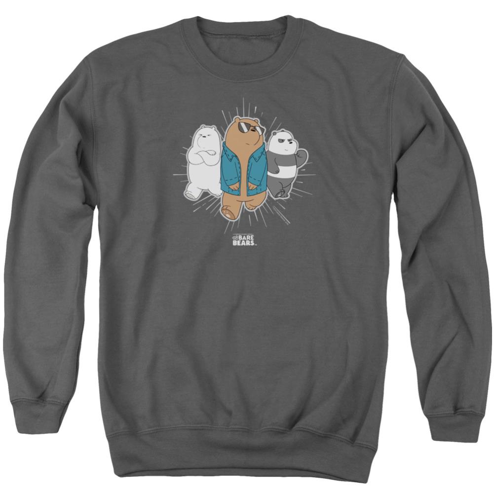 We Bare Bears Jacket Men's Crewneck 50 50 Poly Long-Sleeve T-Shirt