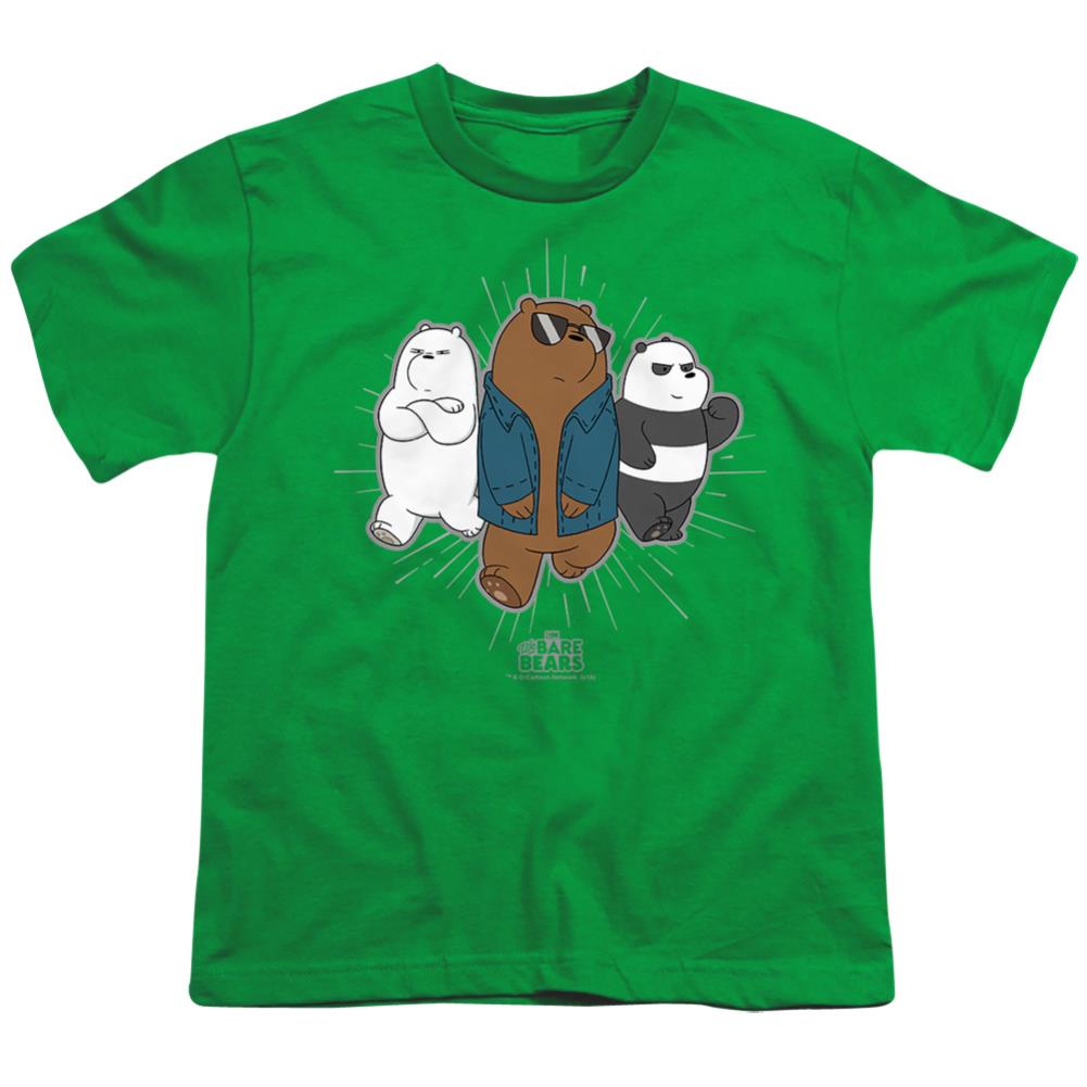 We Bare Bears Jacket Youth 18/1 100% Cotton Short-Sleeve T-Shirt