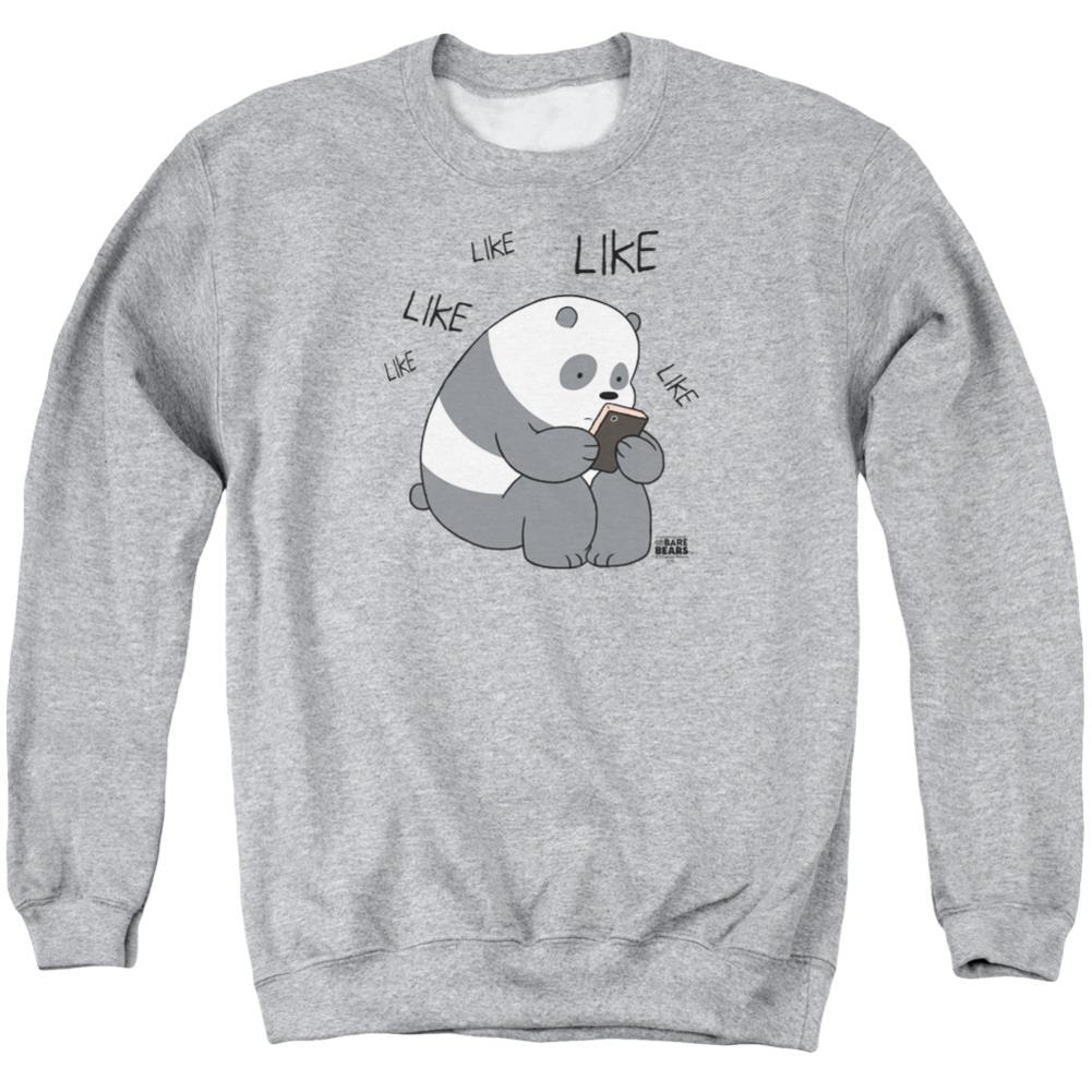 We Bare Bears Like Like Like Men's Crewneck 50 50 Poly Long-Sleeve T-Shirt