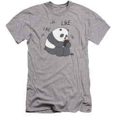 We Bare Bears Like Like Like Men's Ultra-Soft 30/1 Cotton Slim Short-Sleeve T-Shirt