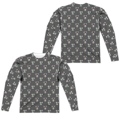 We Bare Bears Nom Nom (Front/Back Print) Men's Regular Fit Polyester Long-Sleeve T-Shirt