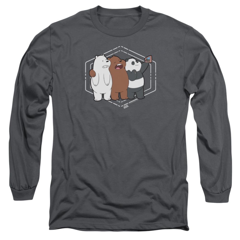 We Bare Bears Selfie Men's 18/1 Cotton Long-Sleeve T-Shirt