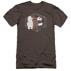 We Bare Bears Selfie Men's Ultra-Soft 30/1 Cotton Slim Short-Sleeve T-Shirt