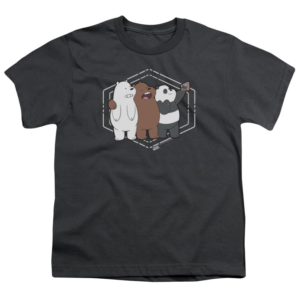 We Bare Bears Selfie Youth 18/1 100% Cotton Short-Sleeve T-Shirt