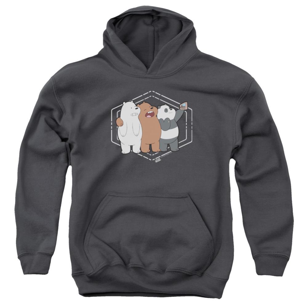 We Bare Bears Selfie Youth Cotton Poly Pull-Over Hoodie