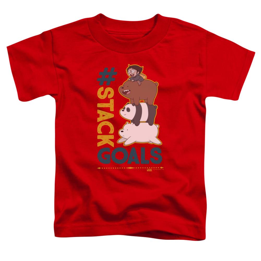 We Bare Bears Stack GoaLong-Sleeve T-Shirtoddler 18/1 Cotton Short-Sleeve T-Shirt