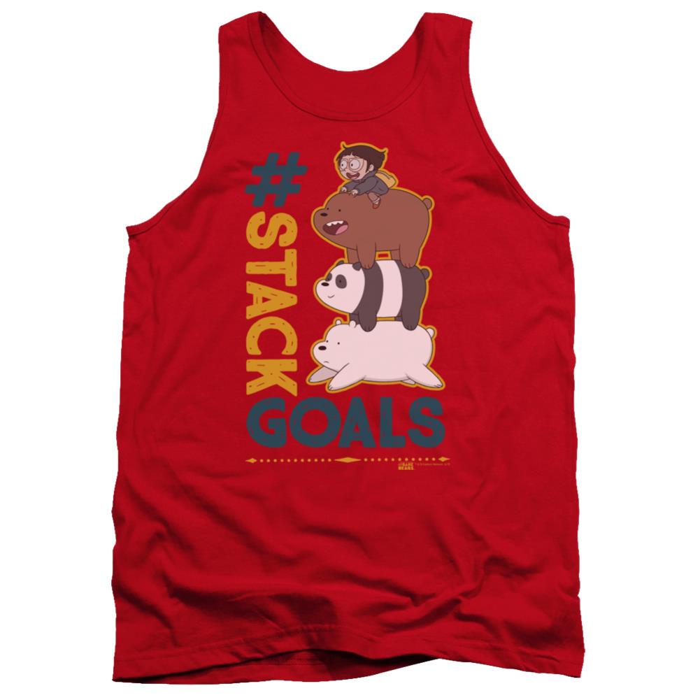 We Bare Bears Stack Goals Men's 18/1 Cotton Tank Top