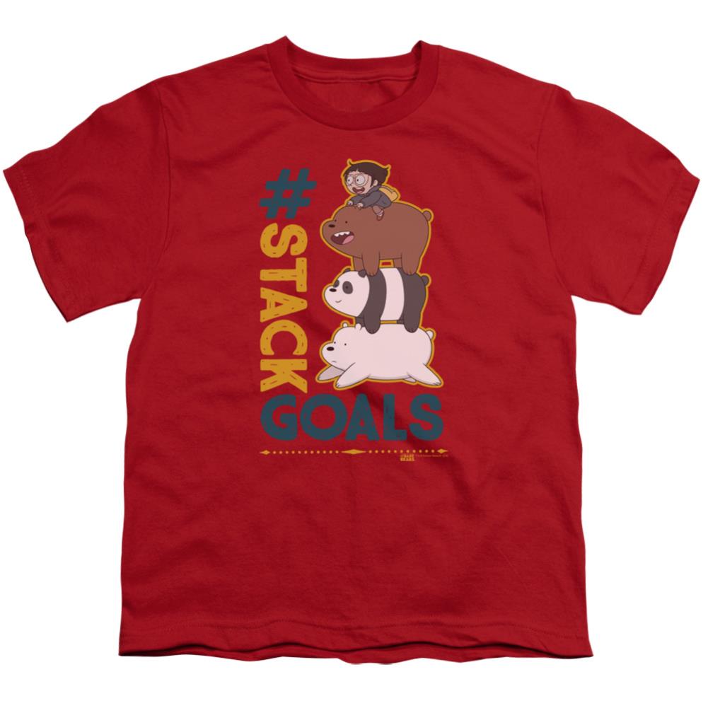 We Bare Bears Stack Goals Youth 18/1 100% Cotton Short-Sleeve T-Shirt