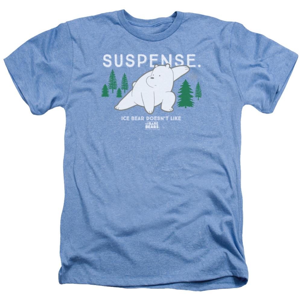 We Bare Bears Suspense Men's 30/1 Heather 60 40 Poly Short-Sleeve T-Shirt
