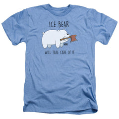 We Bare Bears Take Care Of It Men's 30/1 Heather 60 40 Poly Short-Sleeve T-Shirt