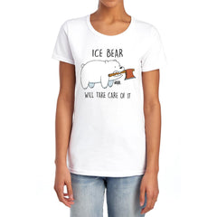 We Bare Bears Take Care Of It Women's 18/1 Cotton Short-Sleeve T-Shirt