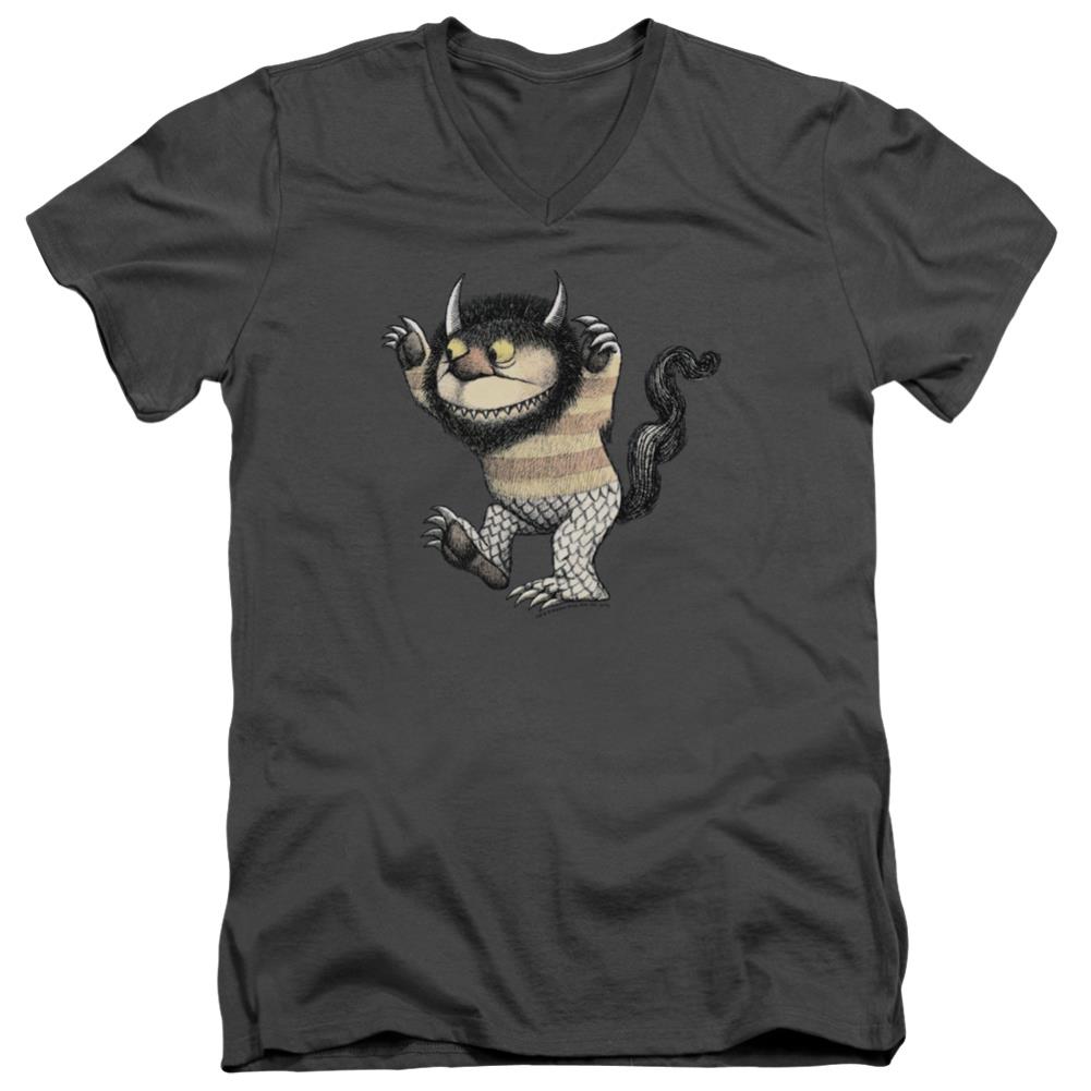 Where The Wild Things Are Carol Men's 30/1 Cotton Slim V-Neck T-Shirt