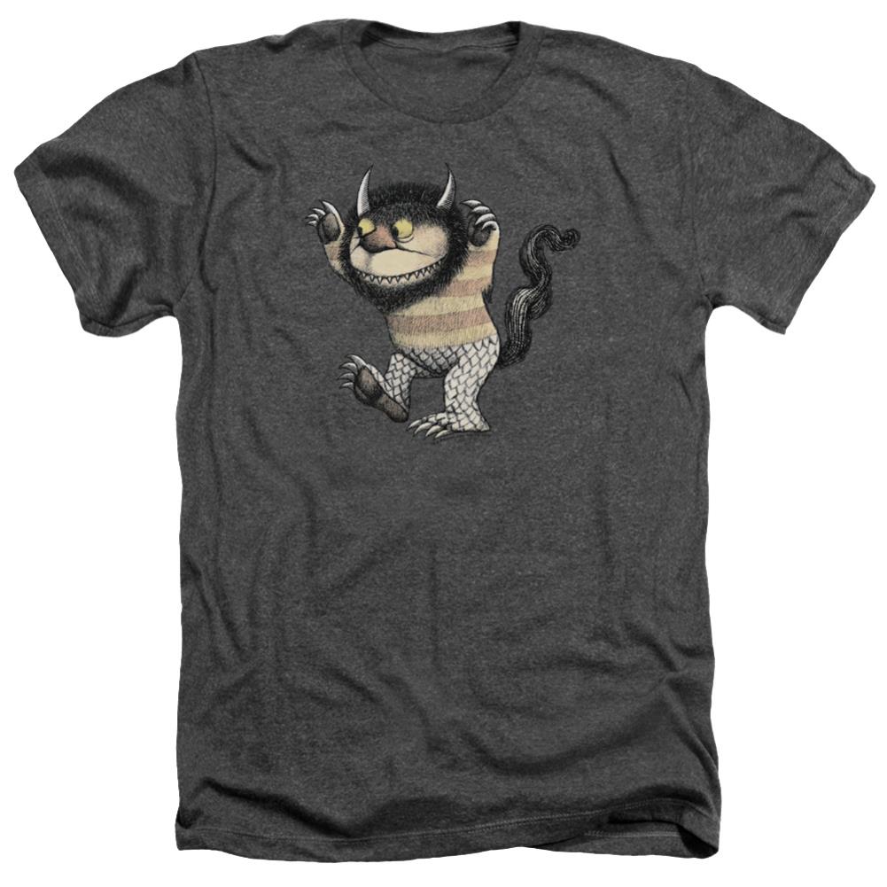 Where The Wild Things Are Carol Men's 30/1 Heather 60 40 Poly Short-Sleeve T-Shirt