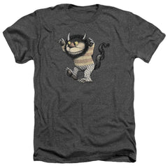 Where The Wild Things Are Carol Men's 30/1 Heather 60 40 Poly Short-Sleeve T-Shirt