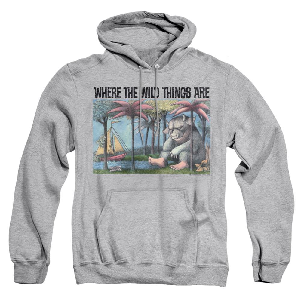 Where The Wild Things Are Cover Art Men's Pull-Over 75 25 Poly Hoodie