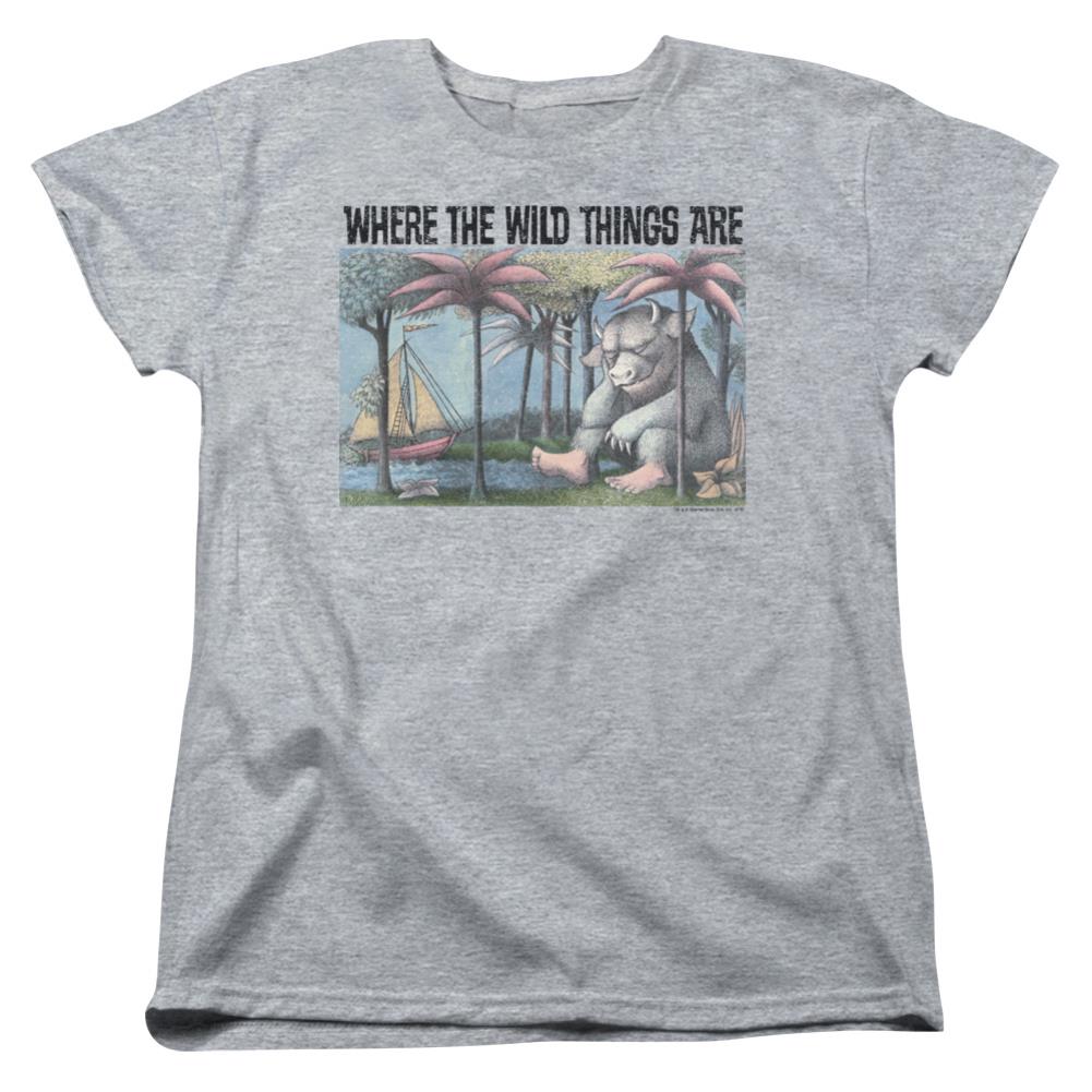 Where The Wild Things Are Cover Art Women's 18/1 Cotton Short-Sleeve T-Shirt