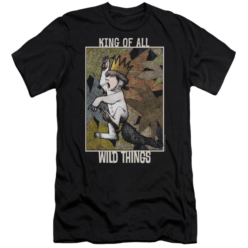 Where The Wild Things Are King Of All Wild Things Men's Ultra-Soft 30/1 Cotton Slim Short-Sleeve T-Shirt