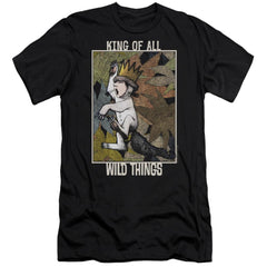 Where The Wild Things Are King Of All Wild Things Men's Ultra-Soft 30/1 Cotton Slim Short-Sleeve T-Shirt