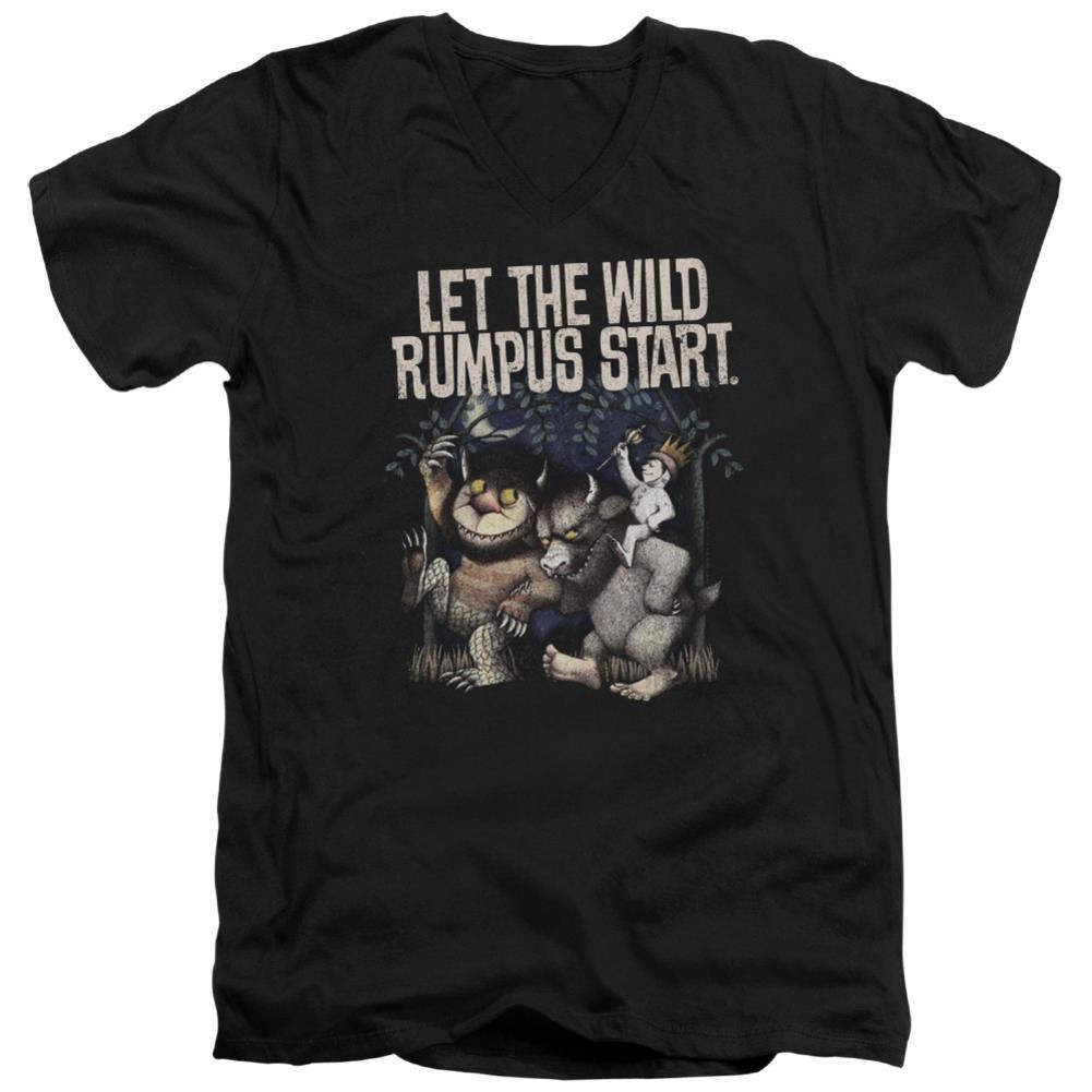 Where The Wild Things Are Wild Rumpus Men's 30/1 Cotton Slim V-Neck T-Shirt