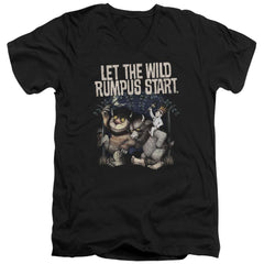 Where The Wild Things Are Wild Rumpus Men's 30/1 Cotton Slim V-Neck T-Shirt