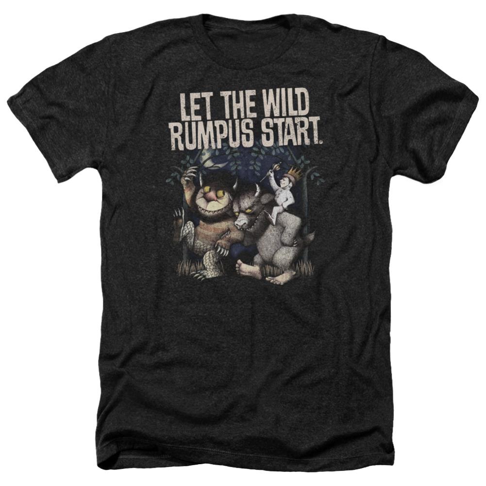 Where The Wild Things Are Wild Rumpus Men's 30/1 Heather 60 40 Poly Short-Sleeve T-Shirt