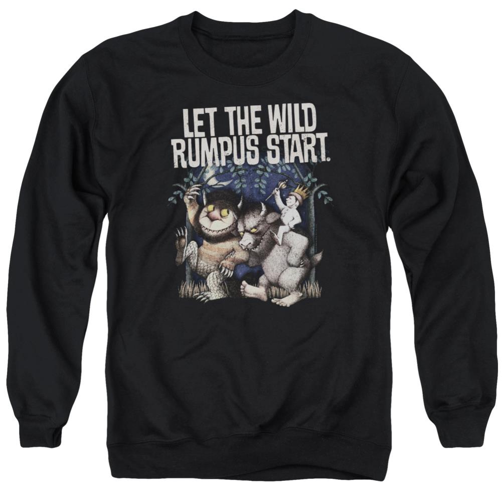 Where The Wild Things Are Wild Rumpus Men's Crewneck 50 50 Poly Long-Sleeve T-Shirt
