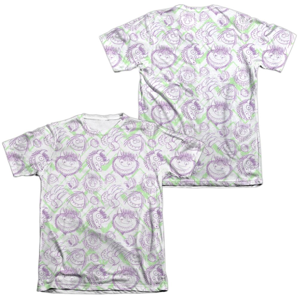Where The Wild Things Are Wild Scribble (Front/Back Print) Men's Regular Fit Poly Cotton Short-Sleeve T-Shirt