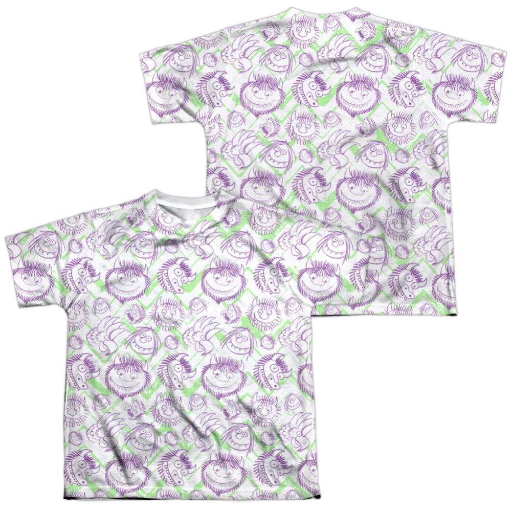 Where The Wild Things Are Wild Scribble (Front/Back Print) Youth Regular Fit Poly Short-Sleeve T-Shirt