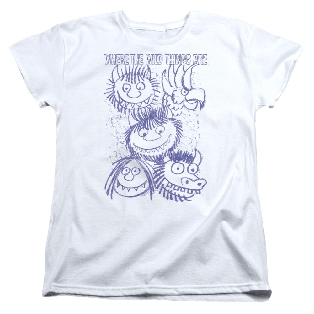 Where The Wild Things Are Wild Sketch Women's 18/1 Cotton Short-Sleeve T-Shirt