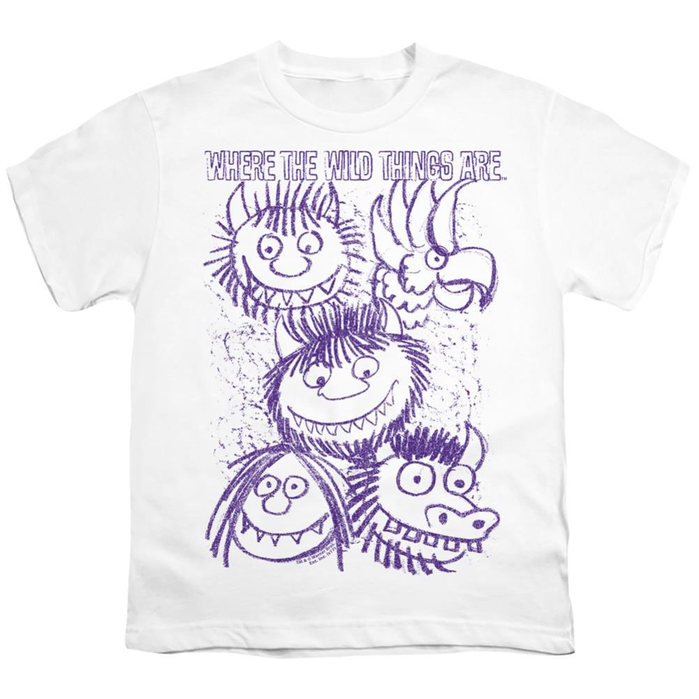 Where The Wild Things Are Wild Sketch Youth 18/1 100% Cotton Short-Sleeve T-Shirt