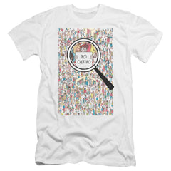 Where's Waldo No Cheating Men's Ultra-Soft 30/1 Cotton Slim Short-Sleeve T-Shirt