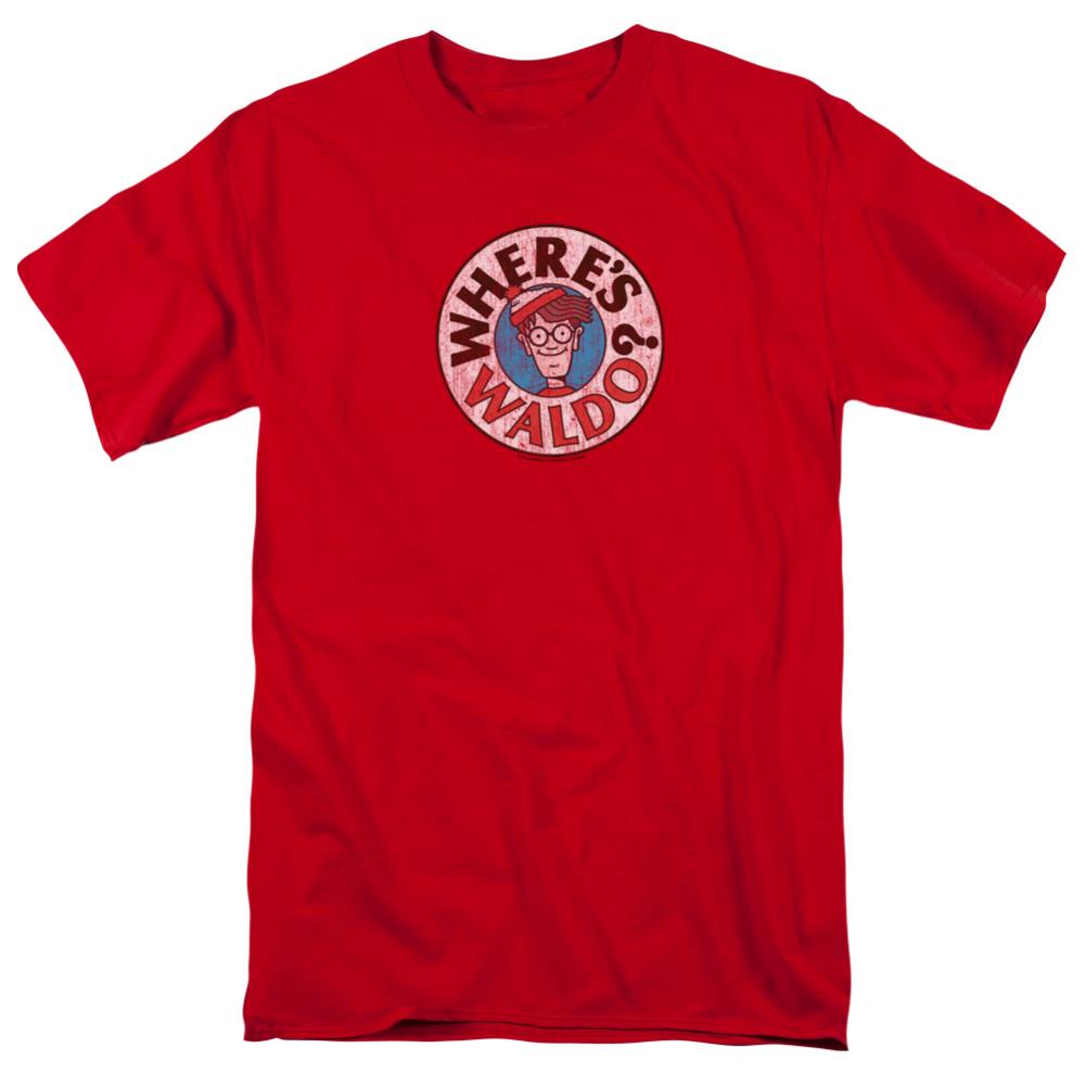 Where's Waldo Waldo Logo Men's 18/1 Cotton Short-Sleeve T-Shirt