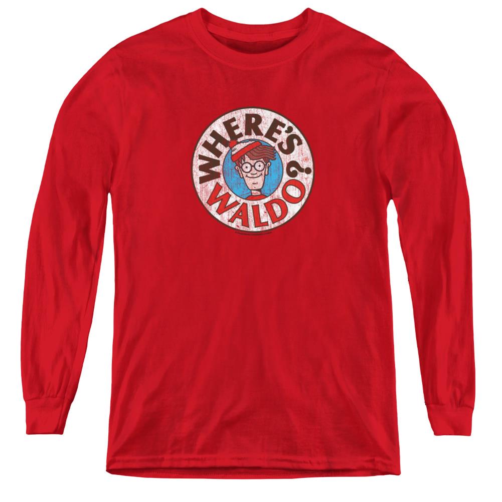 Where's Waldo Waldo Logo Youth Long-Sleeve T-Shirt