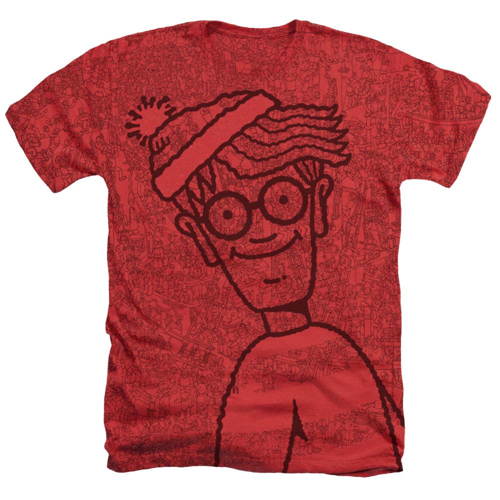Where's Waldo Walk In Toyland Men's 30/1 Cotton Poly SS Heather T